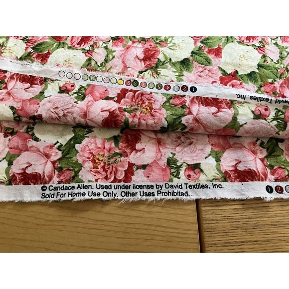 Candace Allen Vintage Rose Bouquet by David Textiles Cotton   3 Yards x 44" Wide - Picture 5 of 15